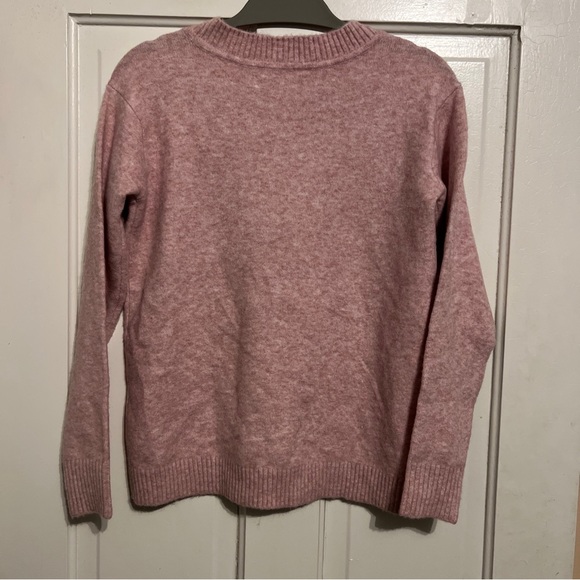 Loft Cat Mama Sweater Women’s Size XS Pink Wool Blend Crew Neck Pullover Knit Ne - Picture 4 of 5